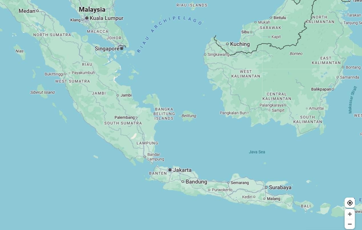 Map of Azure Energy offices in Singapore and Jakarta